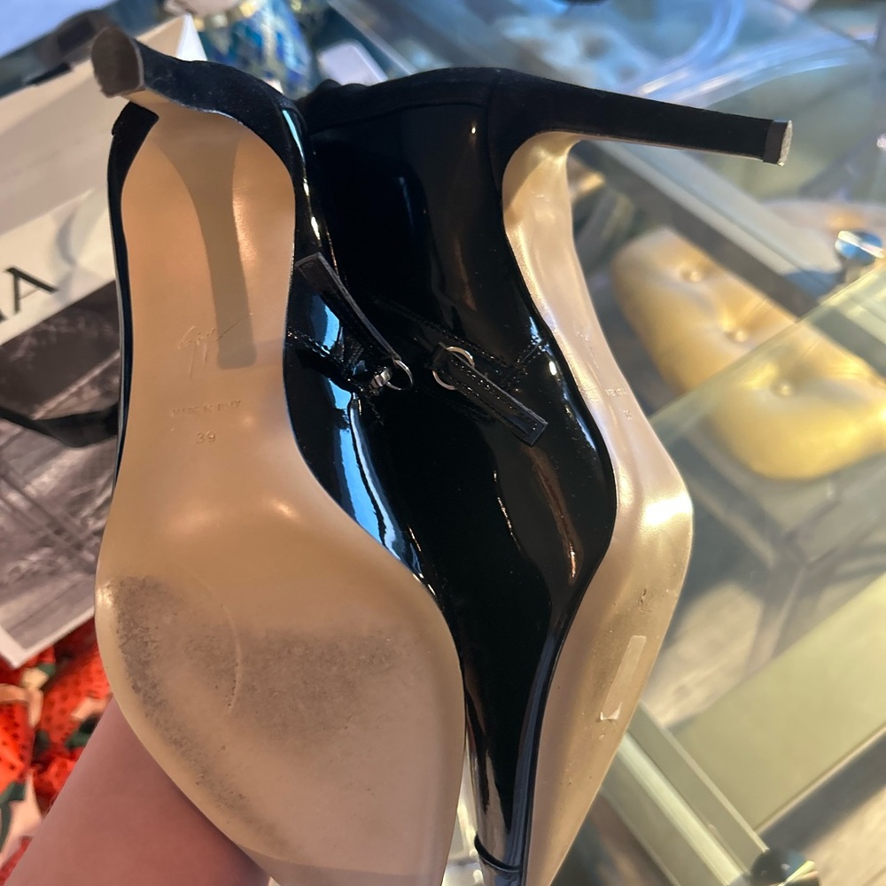85mm Mirea Giuseppe Zanotti Black Heeled Boots - Picture 11 of 13